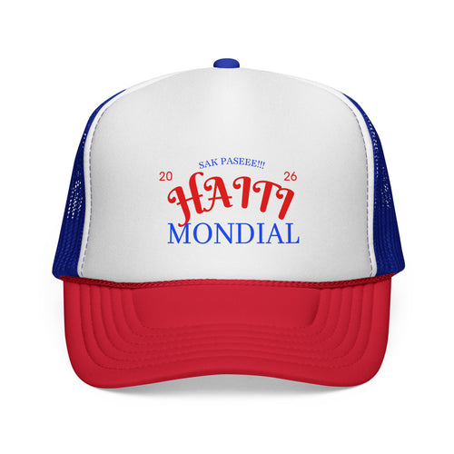 Trucker Cap — Haiti Mondial 2026 Retro Soccer Mesh Hat