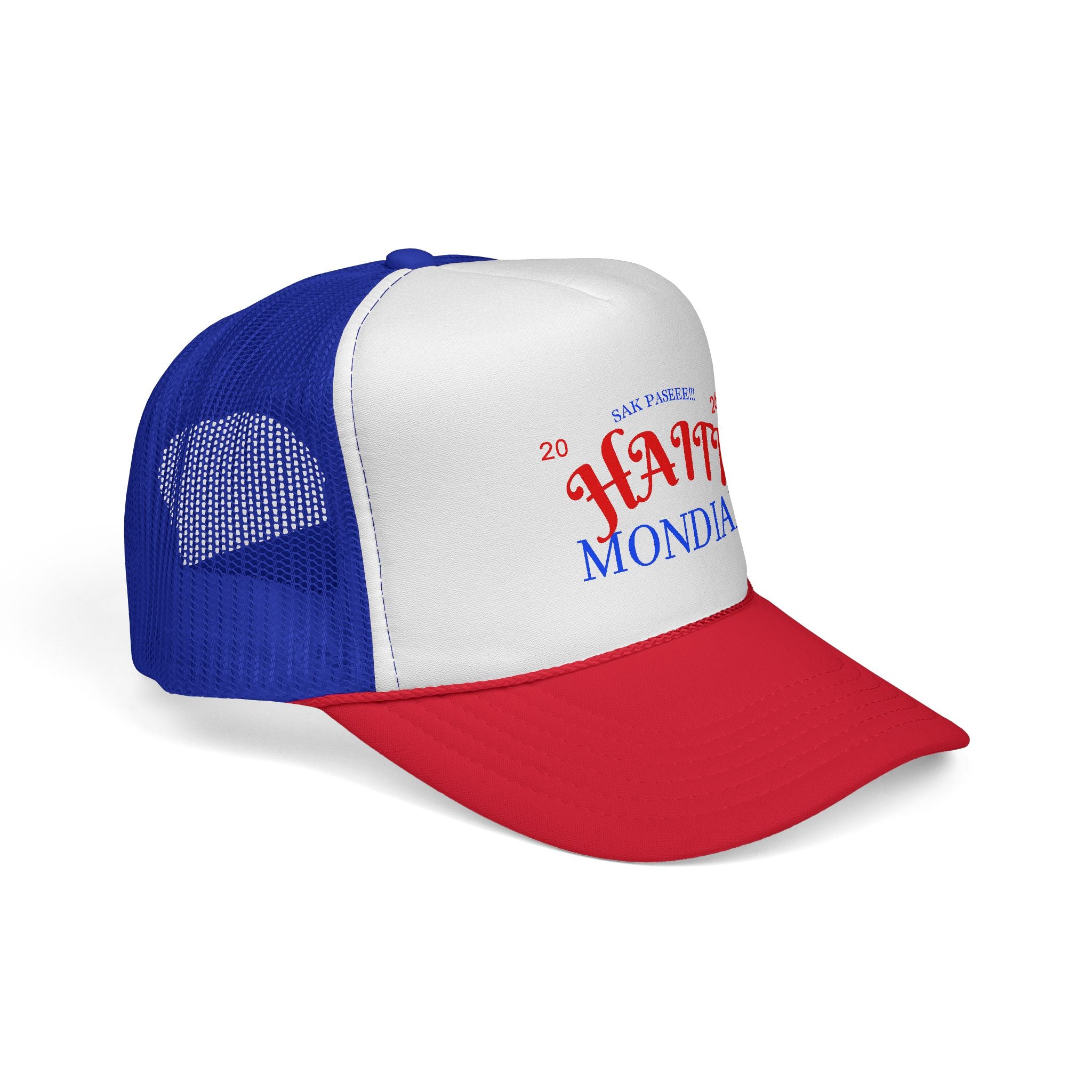 Trucker Cap — Haiti Mondial 2026 Retro Soccer Mesh Hat