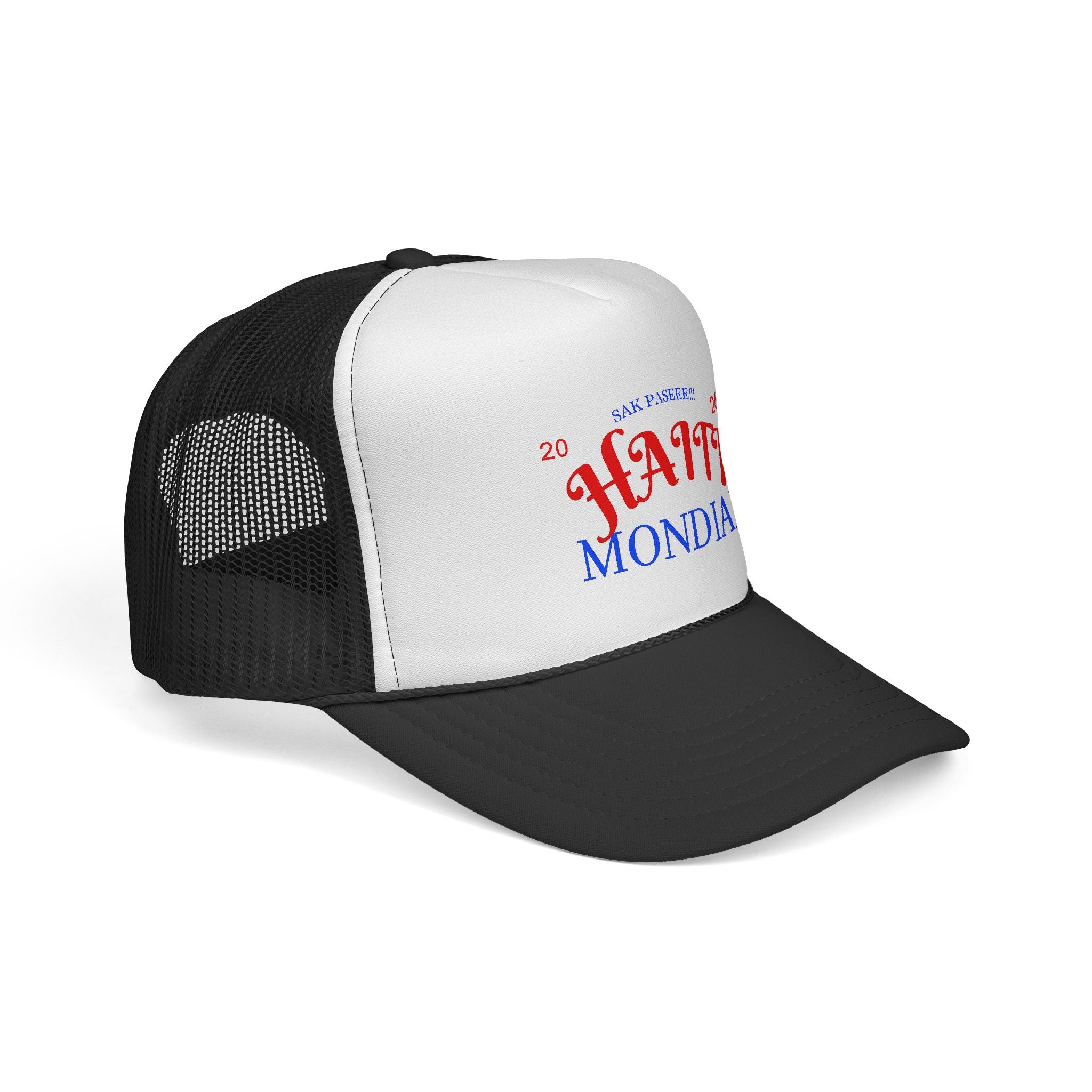 Trucker Cap — Haiti Mondial 2026 Retro Soccer Mesh Hat